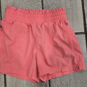 Relaxed Pink Elastic Waist‎ Shorts